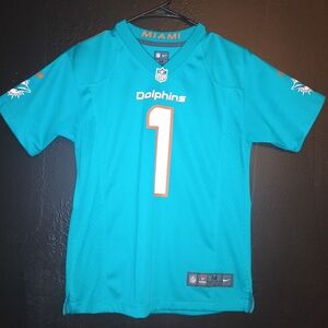 Miami Dolphins #1 Teal NFL Jersey by Nike